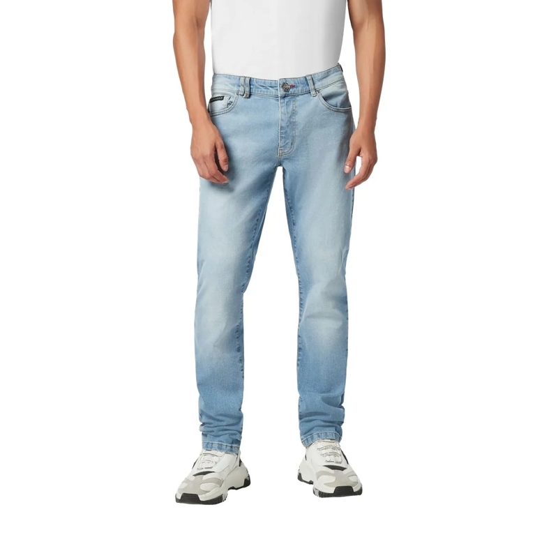 Philipp Plein Jeans mit geradem Bein Supergerader Schnitt jeansblau(Image 4)