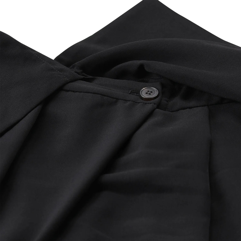 Dries Van Noten Freizeithose Weite Stoffhose Parong schwarz(Image 4)