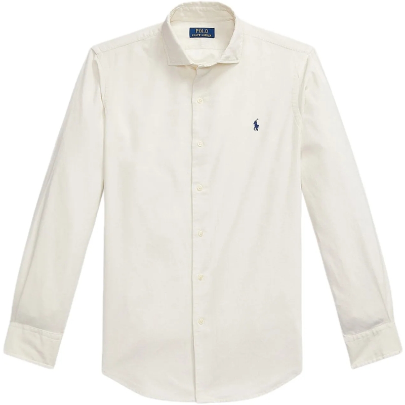 Ralph Lauren Legeres Oberteil Corduroy Overhemd weiß