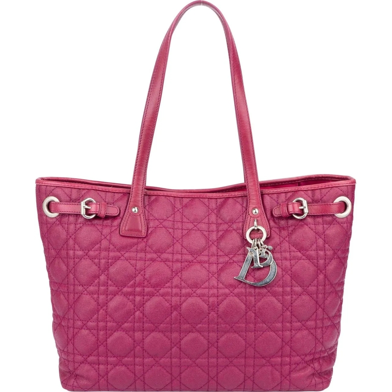 Christian Dior Schultertasche Christian Dior Quilted Coated Lady Dior Shopper Ha rose