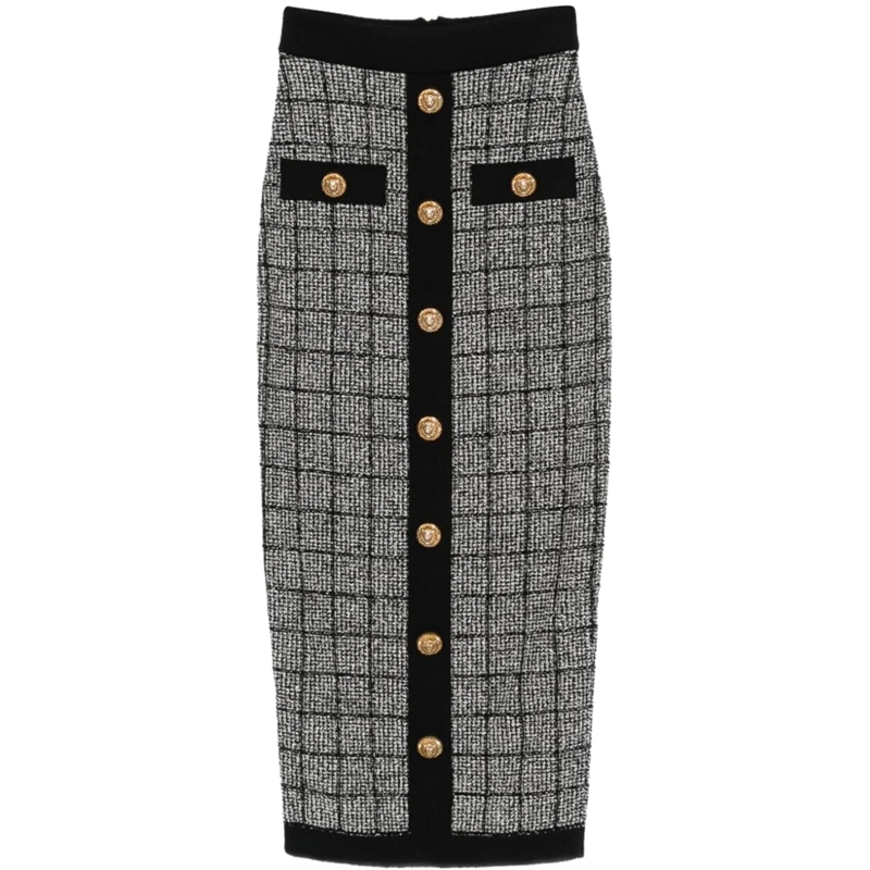 Balmain Midirock Skirts Black schwarz