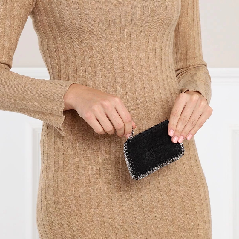 Stella McCartney Münzportemonnaie Falabella Card Case Leather Black(Image 2)