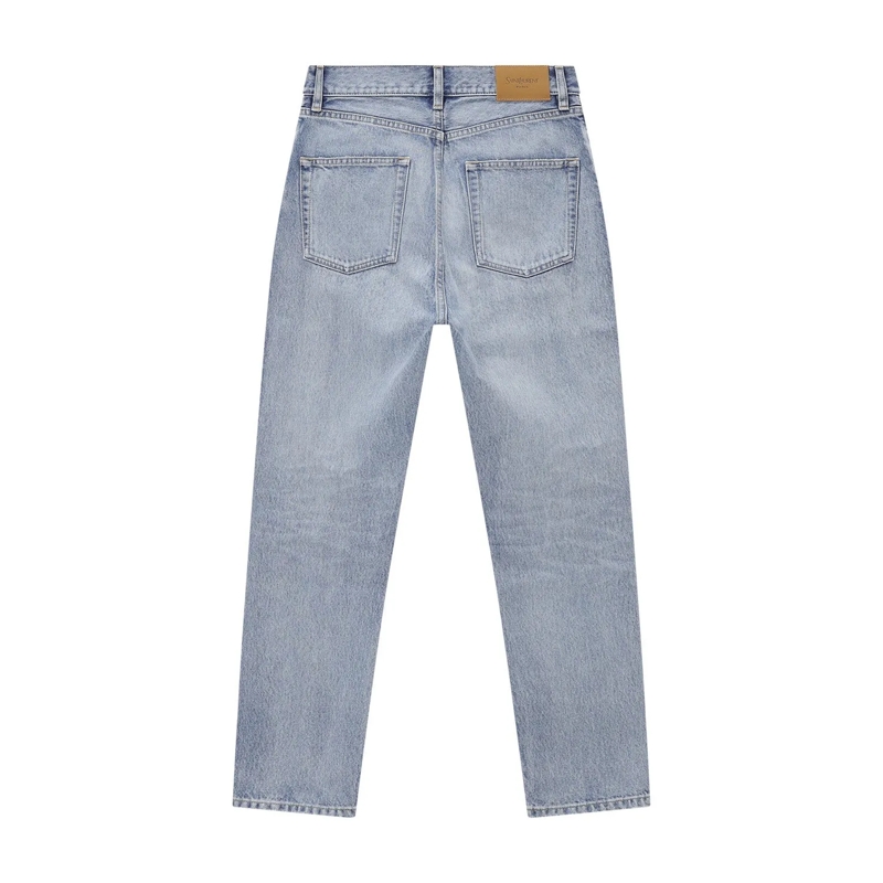 Saint Laurent Jeans Cropped Slim-Fit Jeans blau(Image 3)