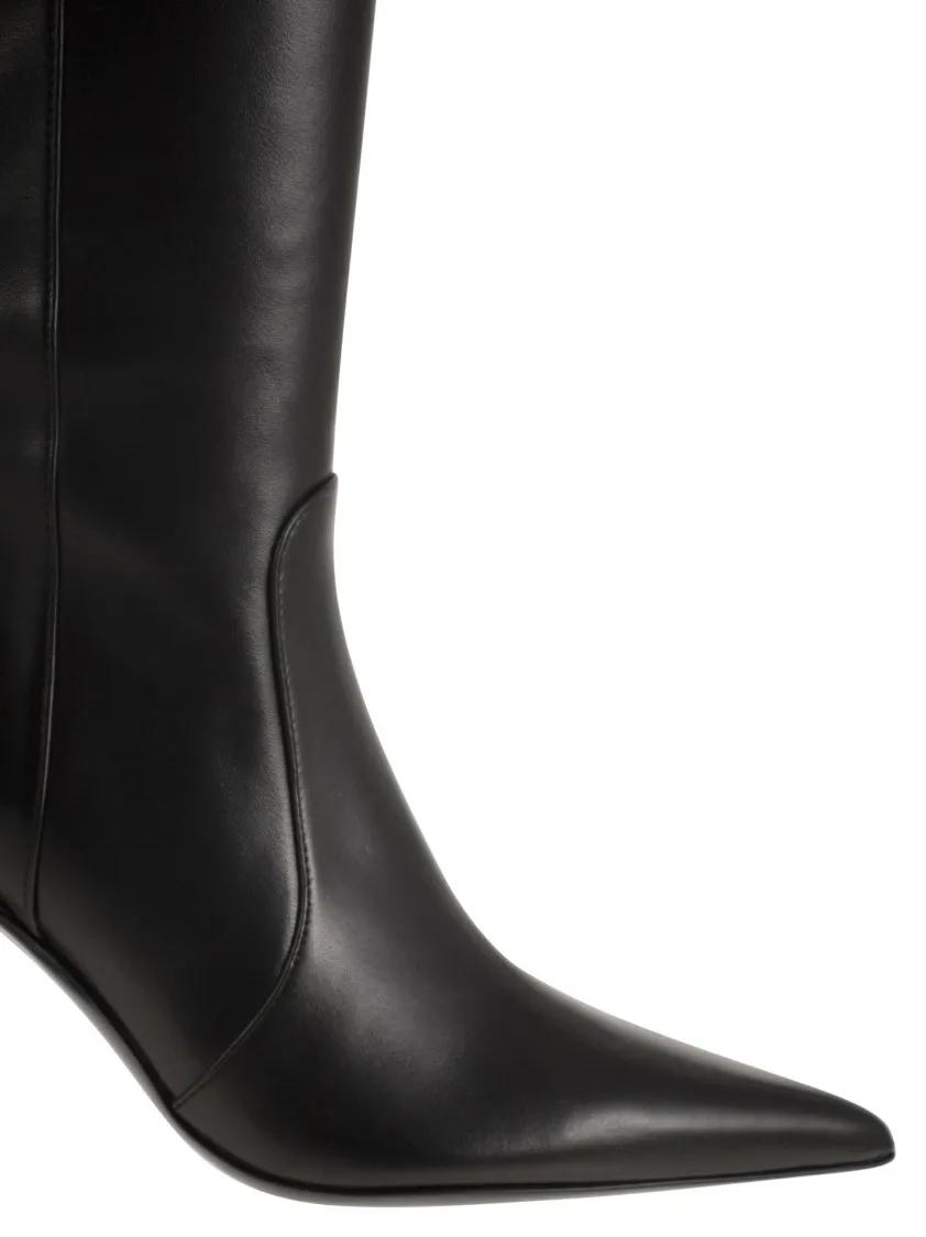 Thumbnail - Stuart Weitzman Stiefel - Vinnie - Leather Boots - Gr. 39 (EU) - in Schwarz - für Damen