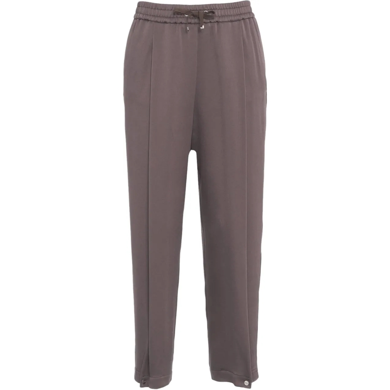 Herno Hose Pleated satin pants braun