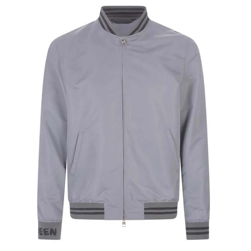 Alexander McQueen Bomberjacke Grey Bomber Jacket Grey