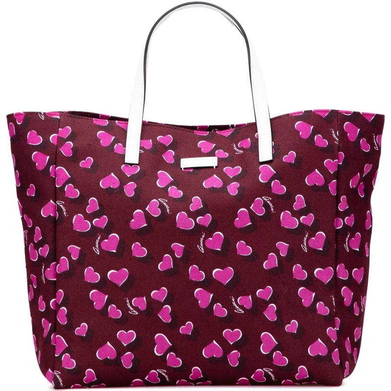 Gucci Shopper Canvas Heartbeat Tote rot