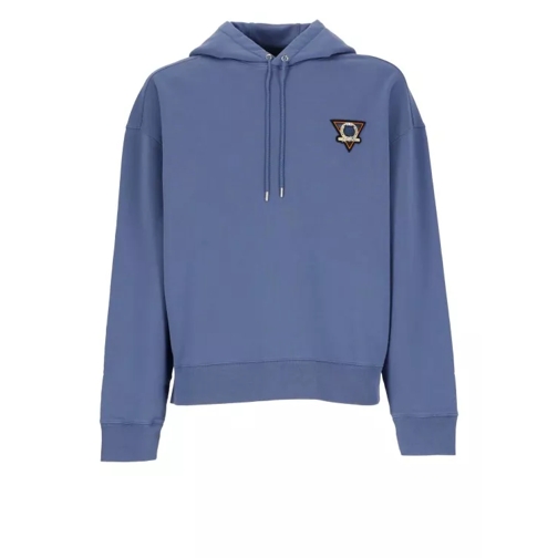 Maison Kitsune Sky Blue Cotton Hoodie Blue 