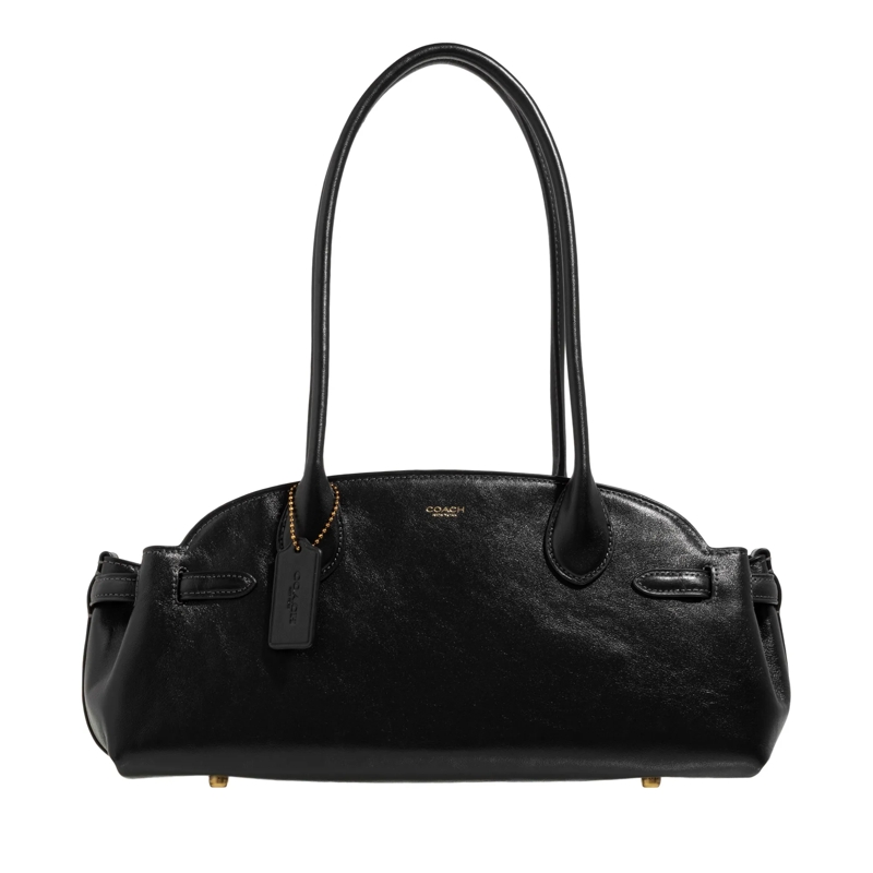 Coach Schultertasche Glazed Leather Empire Carryall 34 Black