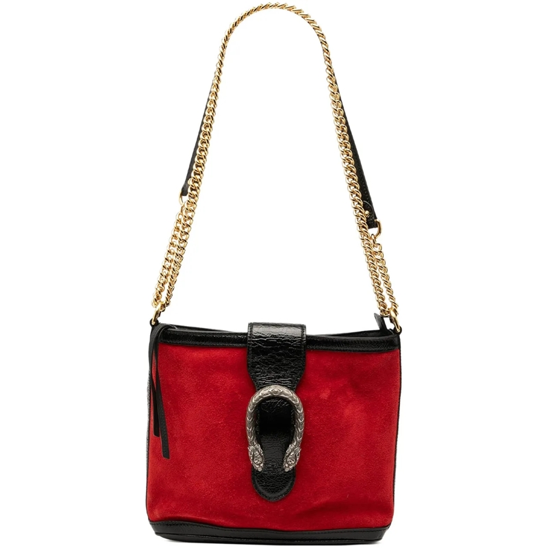 Gucci Schultertasche Suede Dionysus Bucket Bag rot