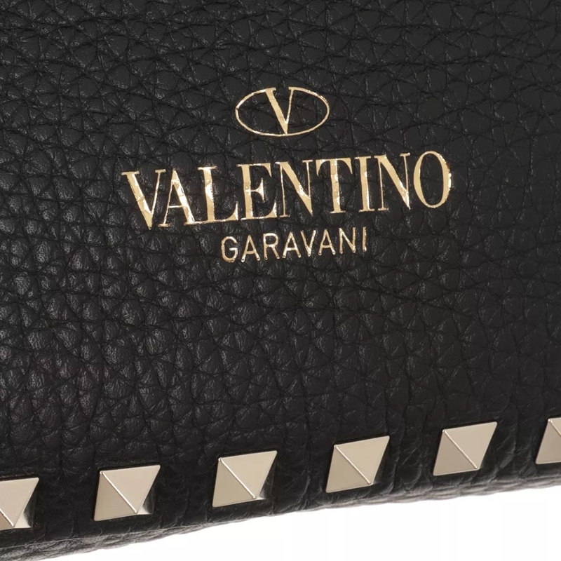 Valentino Garavani Fourre-tout Rockstud Small Tote Calfskin Black(Image 5)