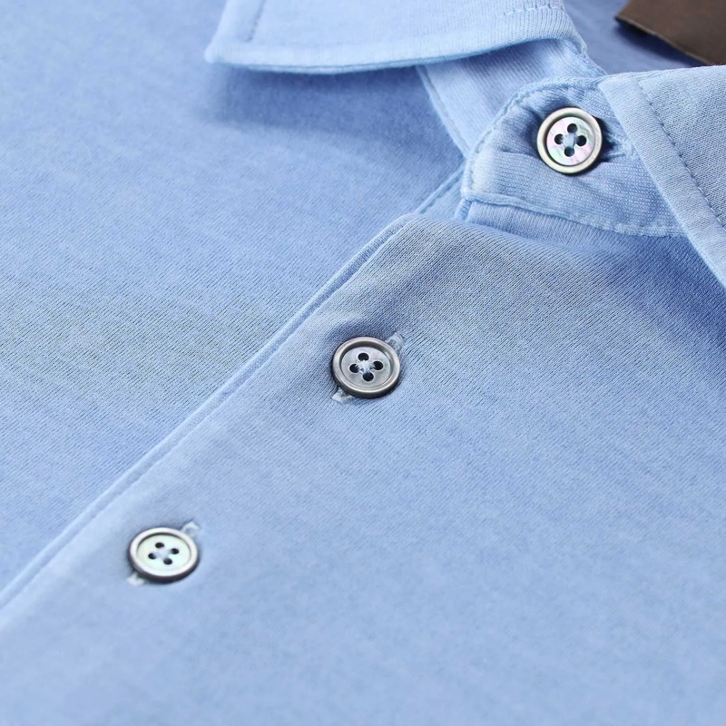 FILIPPO DE LAURENTIIS Poloshirt Poloshirt Jervin aus Baumwolle blau(Image 9)