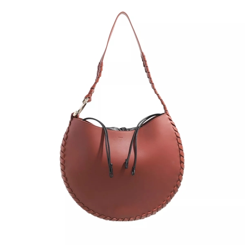 Chloé Mini Logo Shoulder Bag Sepia Brown Hoboväska