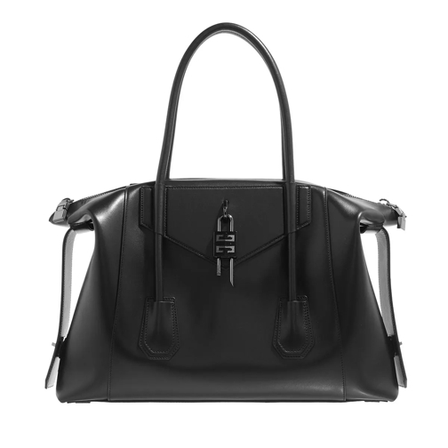 Givenchy Medium Antigona Lock Soft In Smooth Leather  Black Rymlig shoppingväska
