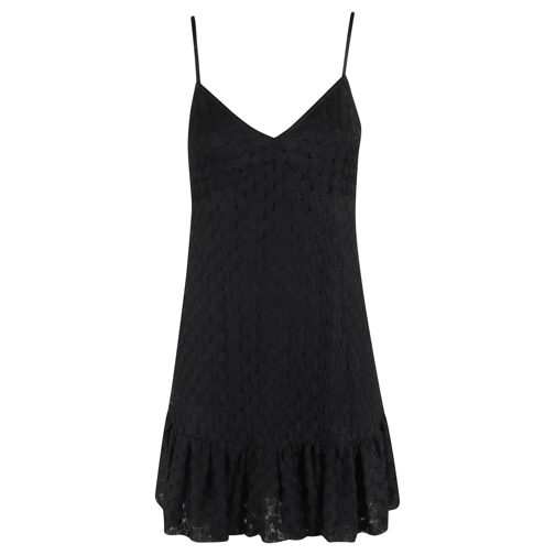Missoni Mini-Kleider V-Neck Mini Dress With Ruffled Hem Black