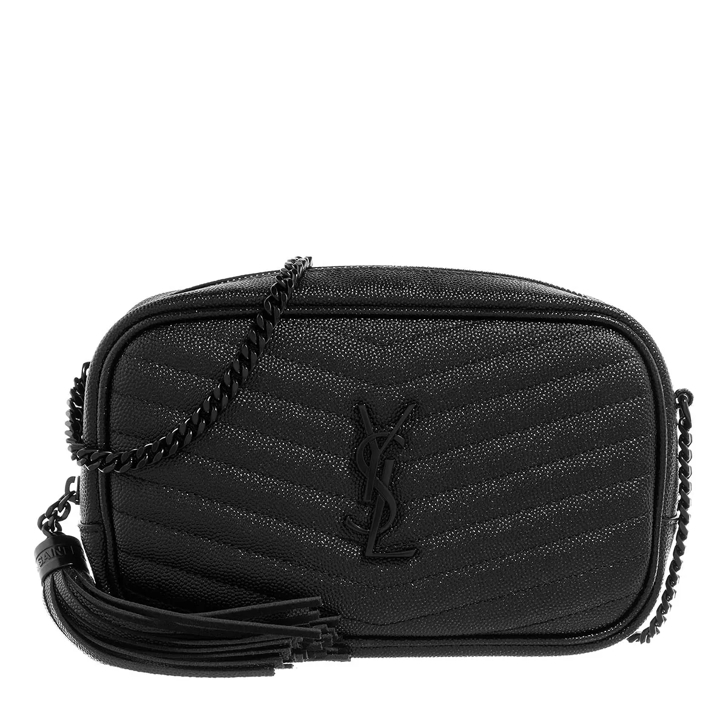 Saint Laurent pink Lou mini quilted leather camera bag