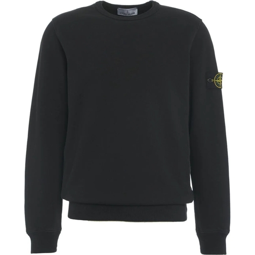 Stone Island  Sweatshirt with removable logo schwarz