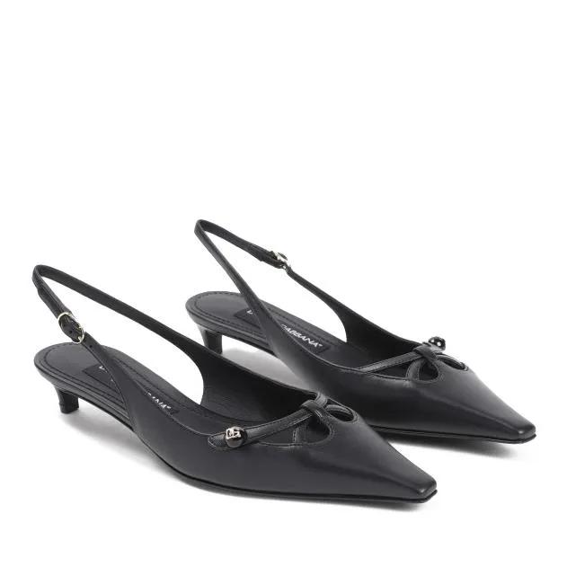 Dolce&Gabbana Pumps & High Heels - Black Lamb Leather Pumps - Gr. 36 (EU) - in Schwarz - für Damen