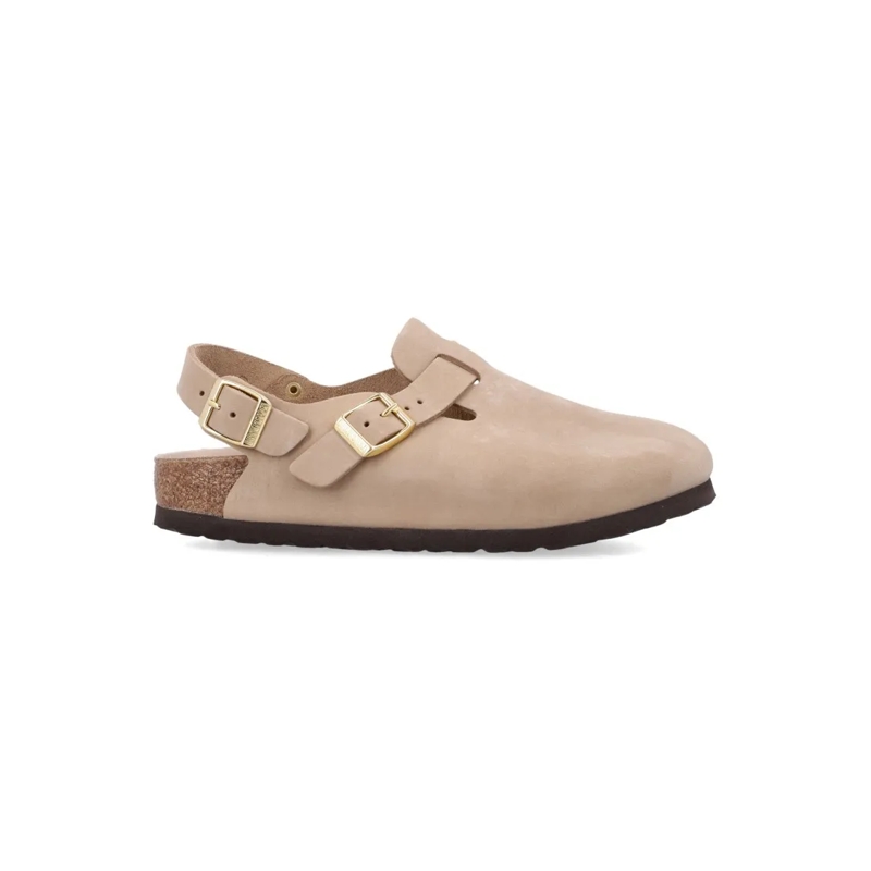 Birkenstock Mules Comfortable Nubuck Leather Tokio Mules Neutrals
