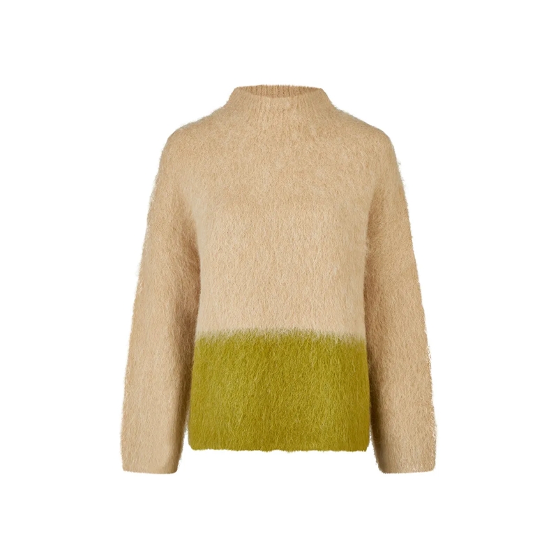 Marc Aurel Pullover Pullover- mit Karden-Disteln- Rippenabschlüsse sand