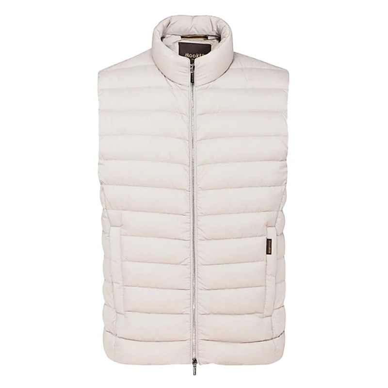 Moorer Doudoune Quilted Sleeveless Vest White