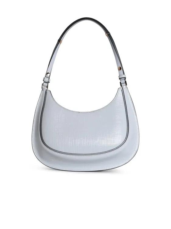 TORY BURCH Shoppers Hobo Robinson' Light Blue Leather Bag in blauw