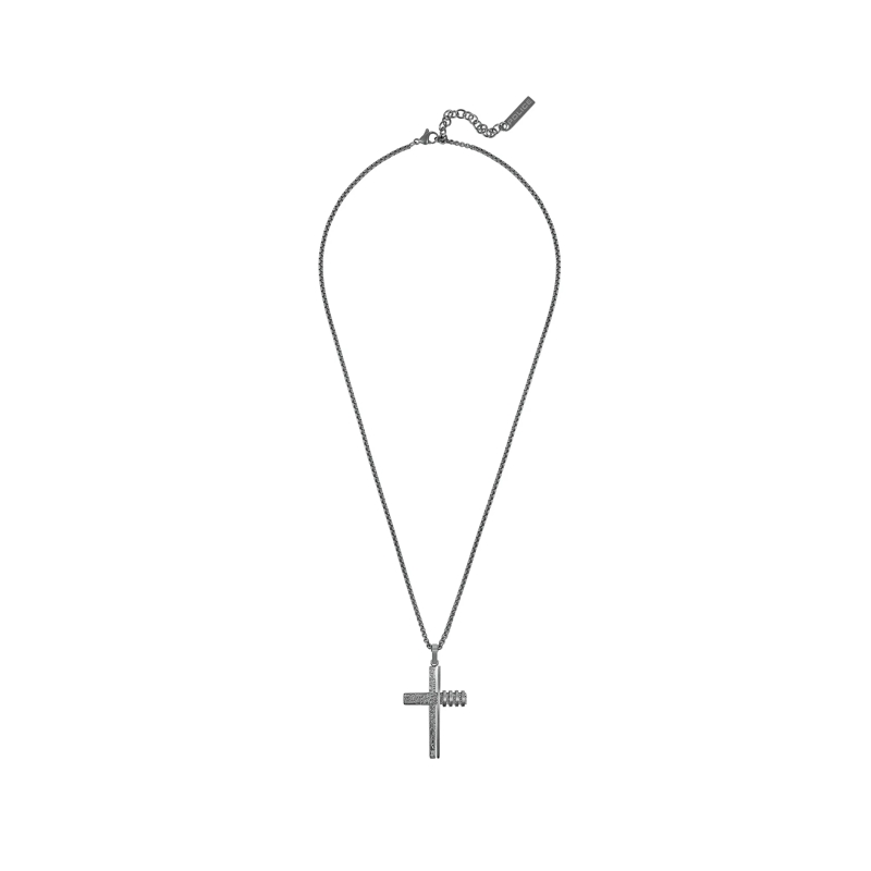 Police  Herrenkette Crosstone- Herrenkette- Farbe: silb grau