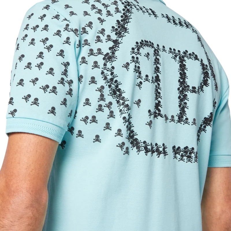Philipp Plein Poloshirt Poloshirt Skull&Bones hell-blau(Image 5)