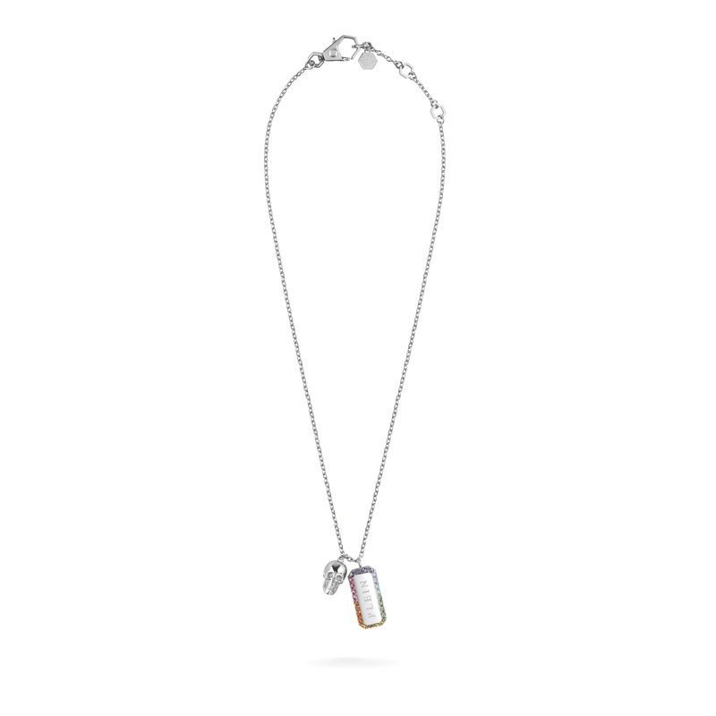 Philipp Plein Mittellange Halskette Halskette Plein Tag silber