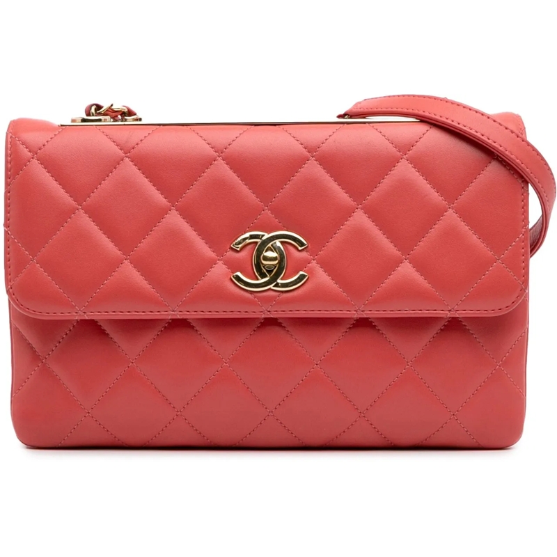Chanel Sac à bandoulière Quilted Lambskin Trendy CC Flap rose