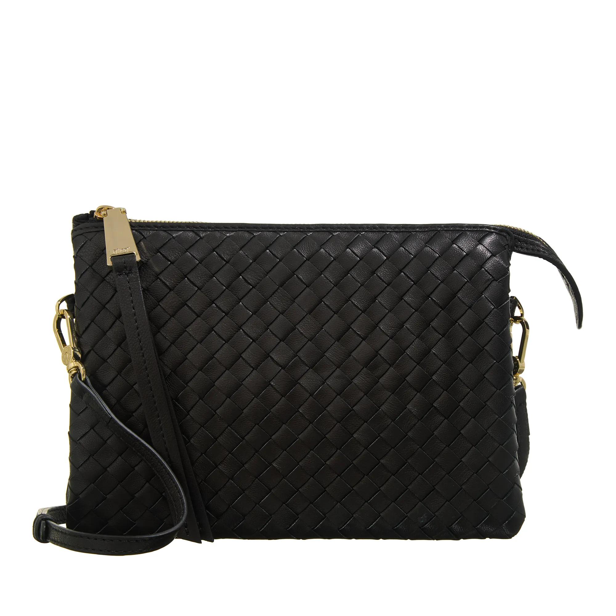 Abro Crossbody Bags - Umhängetasche Threefold/ Black/Gold - Gr. unisize - in Schwarz - für Damen