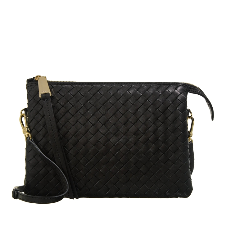 Abro Umhangetasche Threefold Black Gold Black Gold Crossbody Bag