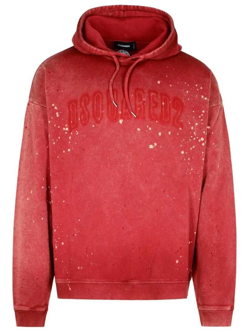 Dsquared2 - Red Cotton Sweatshirt - Größe M - rot