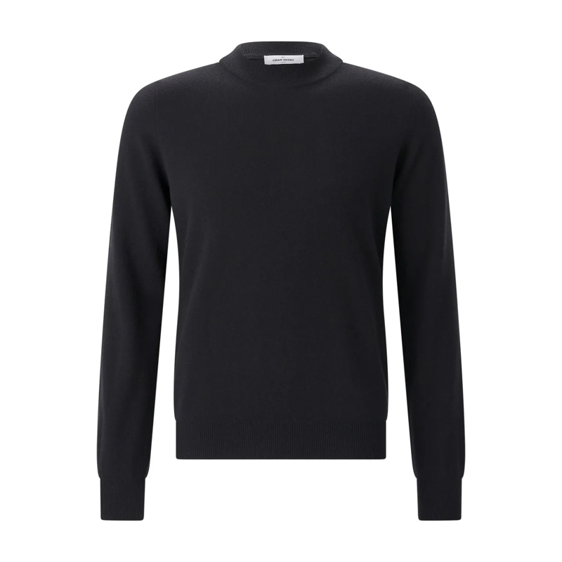 Gran Sasso Pull à col roulé Pullover aus Schurwolle & Kaschmir dunkelblau(Image 4)