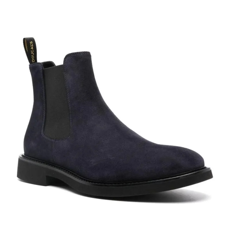 Doucal's Bottes Midnight Blue Suede Boots Blue