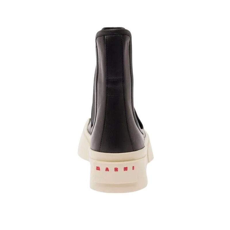 Marni Stiefel Black Chelsea Boots With Logo Patch In Leather Black(Image 14)