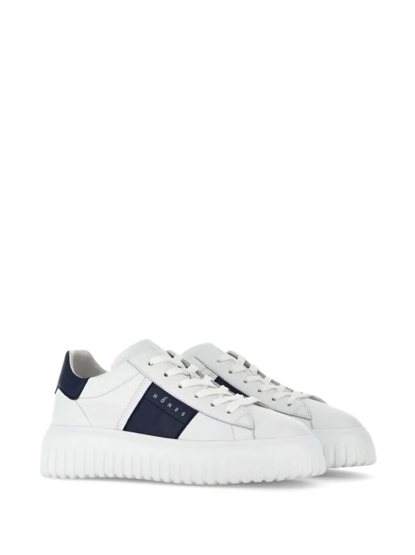 Thumbnail - Hogan Low-Top Sneaker - Panelled Design Calf Leather Sneakers With Chunky - Gr. 6_5 - in Weiß - für Damen