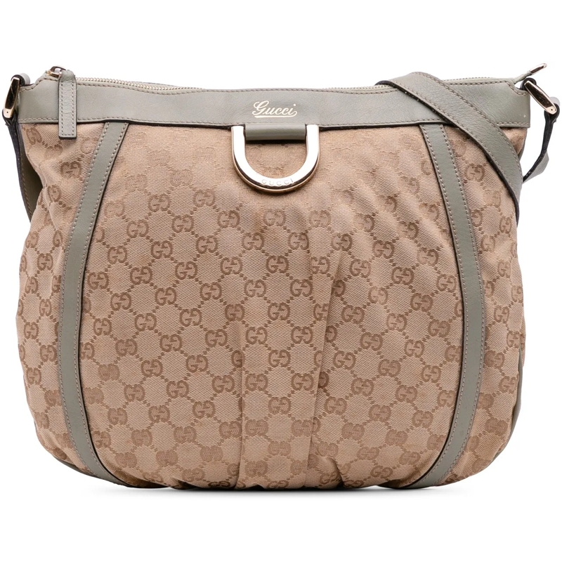 Gucci Schultertasche GG Canvas Abbey D Ring Crossbody braun