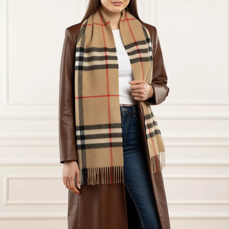 Burberry Giant Check Cashmere Scarf Archive Beige Kaschmirschal