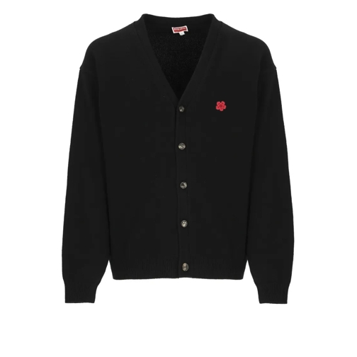 Kenzo Wool 'Boke Flower' Cardigan Black Cardigan