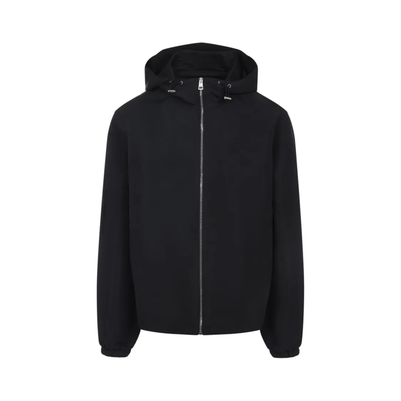 Givenchy Doudoune Streamlined Black Jacket With Adjustable Hood Black