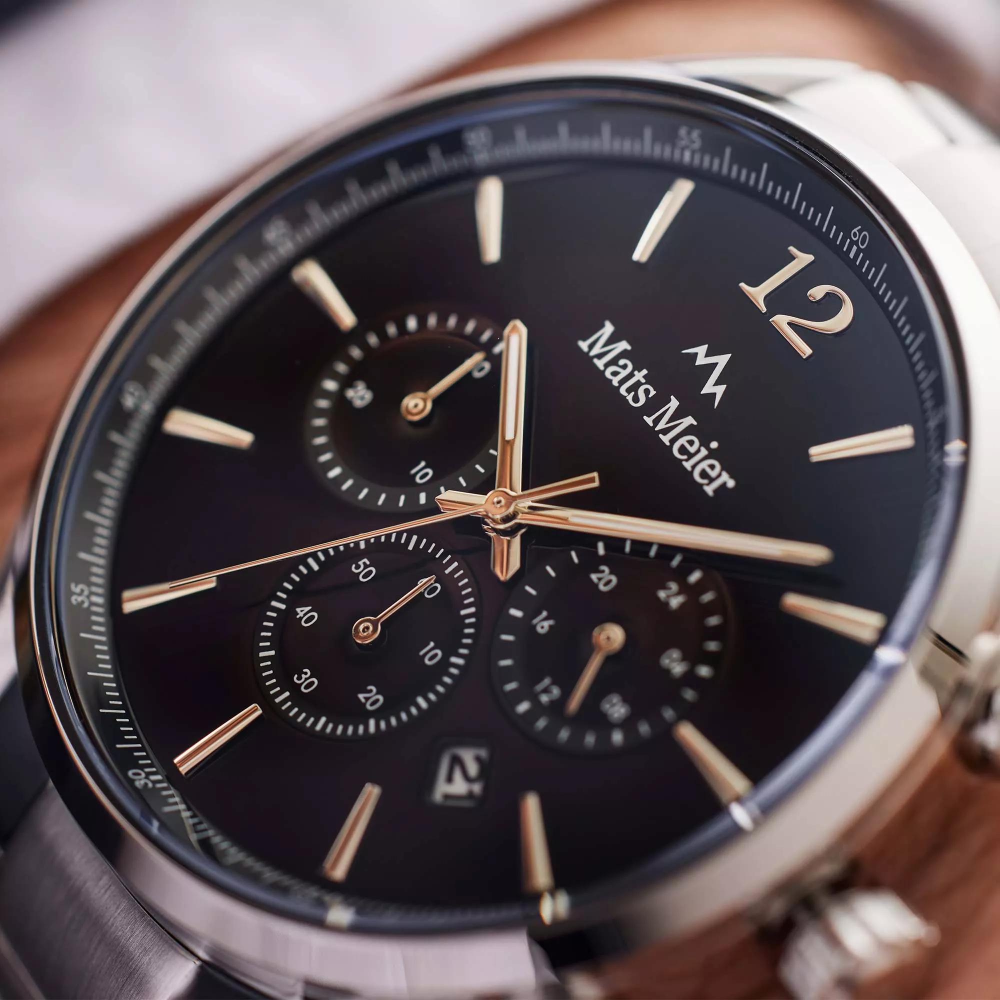 Thumbnail - Mats Meier Uhren - Grand Cornier Chrono Uhr - Gr. unisize - in Silber - für Damen