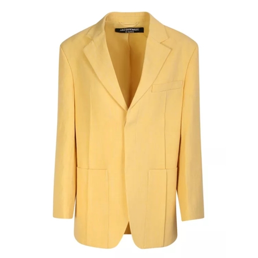 Jacquemus Yellow Single-Breasted Blazer Yellow Blazer