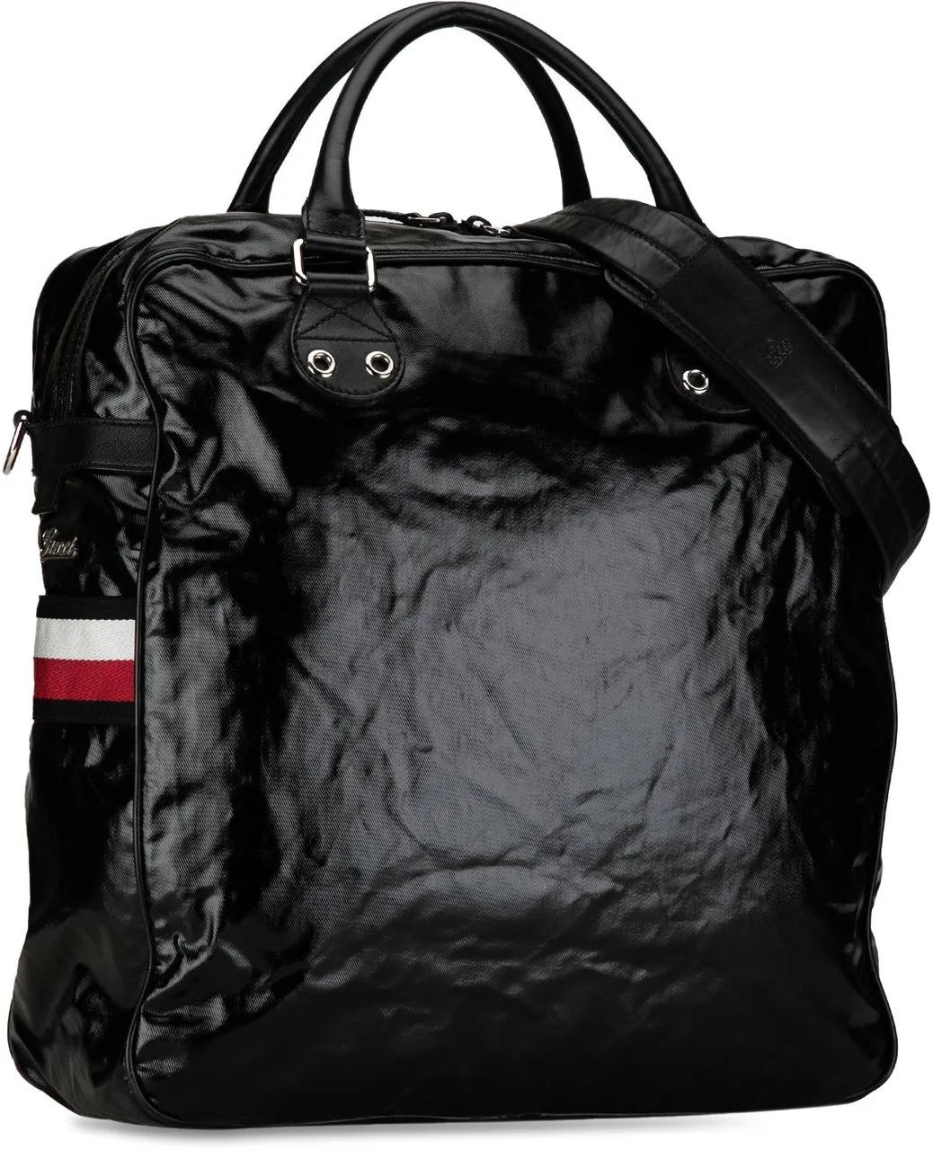 Gucci Hobo bags 2000-2015 Web Coated Canvas Satchel in zwart
