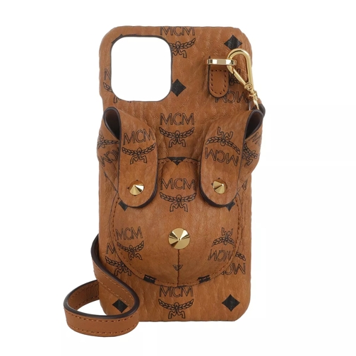 MCM Rabbit Phone Case W Strap Cognac Étui pour téléphone portable
