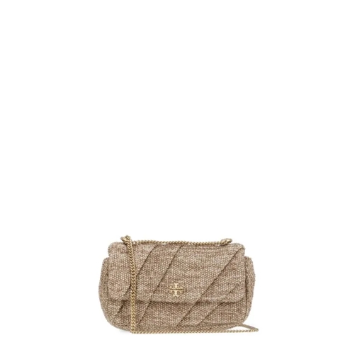 Tory Burch Kira Draped Raffia Mini Bag Brown Schoudertas