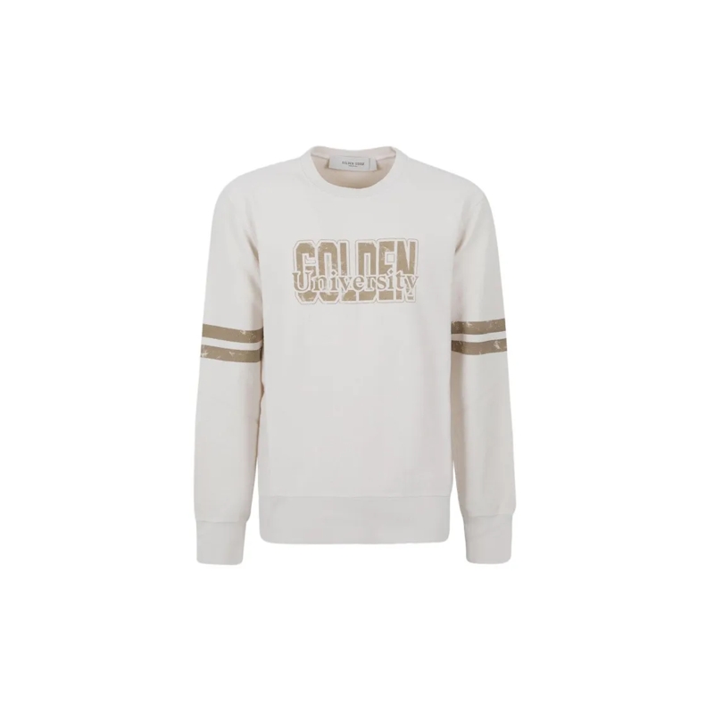 Golden Goose  Journey M's Crew Neck Sweatshirt Reverse Side White