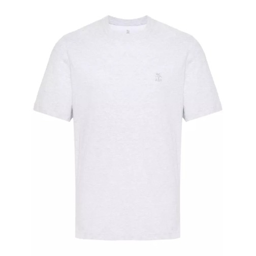 Brunello Cucinelli Grey Cotton T-Shirt White 