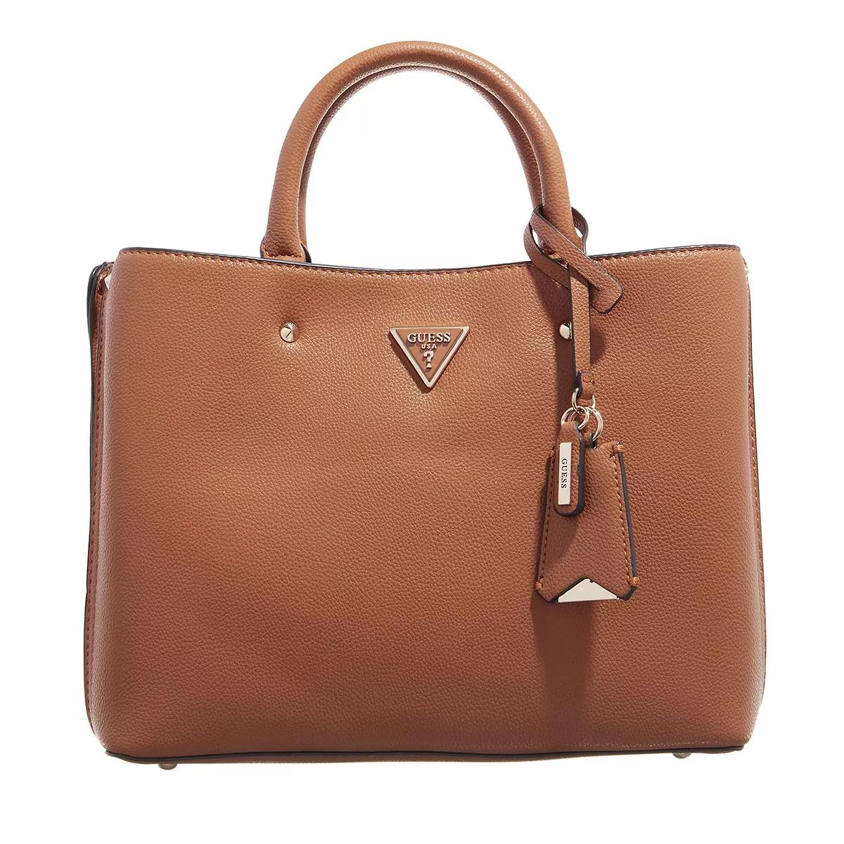 Guess Tote - Meridian Girlfriend Satchel - Gr. unisize - in Cognacbraun - für Damen