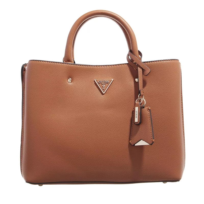 Guess Tote Meridian Girlfriend Satchel Cognac